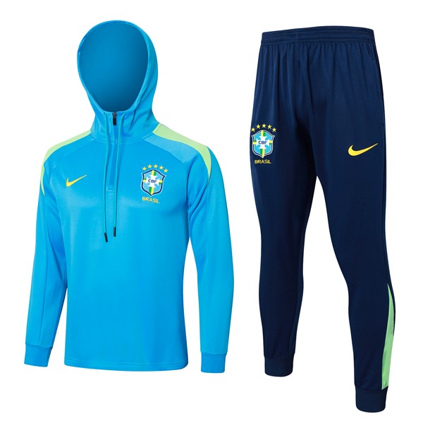 Sudadera Con Capucha Brasil 2024-25 Azul 3